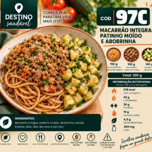 Cod 97C-Macarrão, Patinho Moído e Abobrinha