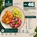 Cod 46-Arroz com Beterraba, Coxa Desossada, Chuchu Refogado (350g)