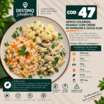 Cod 47-Arroz Colorido, Frango com Creme de Espinafre, Couve-flor (350g)