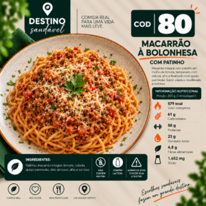 Cod 80-Macarrão à Bolonhesa