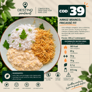Cod 39-Arroz Branco, Fricassê Fit