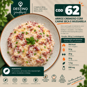 Cod 62-Arroz Cremoso com Carne Seca