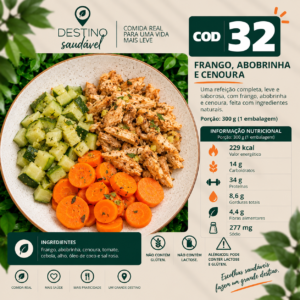 Cod 32-Filé de Frango, Abobrinha e Cenoura