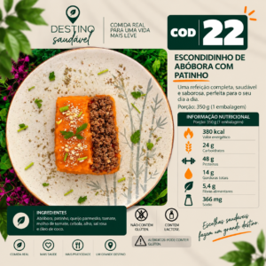 Cod 22-Escondidinho de Abóbora com Patinho
