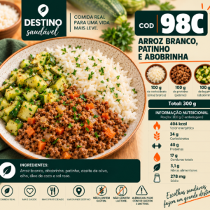 Cod 98C-Arroz Branco, Patinho e Abobrinha